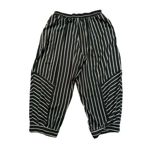 IC Connie K Striped Lantern Pants Women’s Size M Pull On Lagenlook Made in USA - Picture 10 of 11